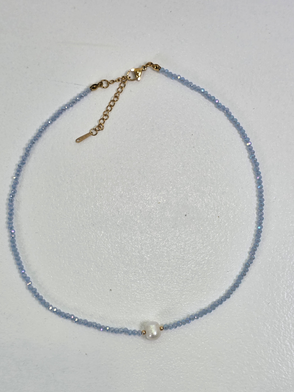 Blue Petal Glow Necklace