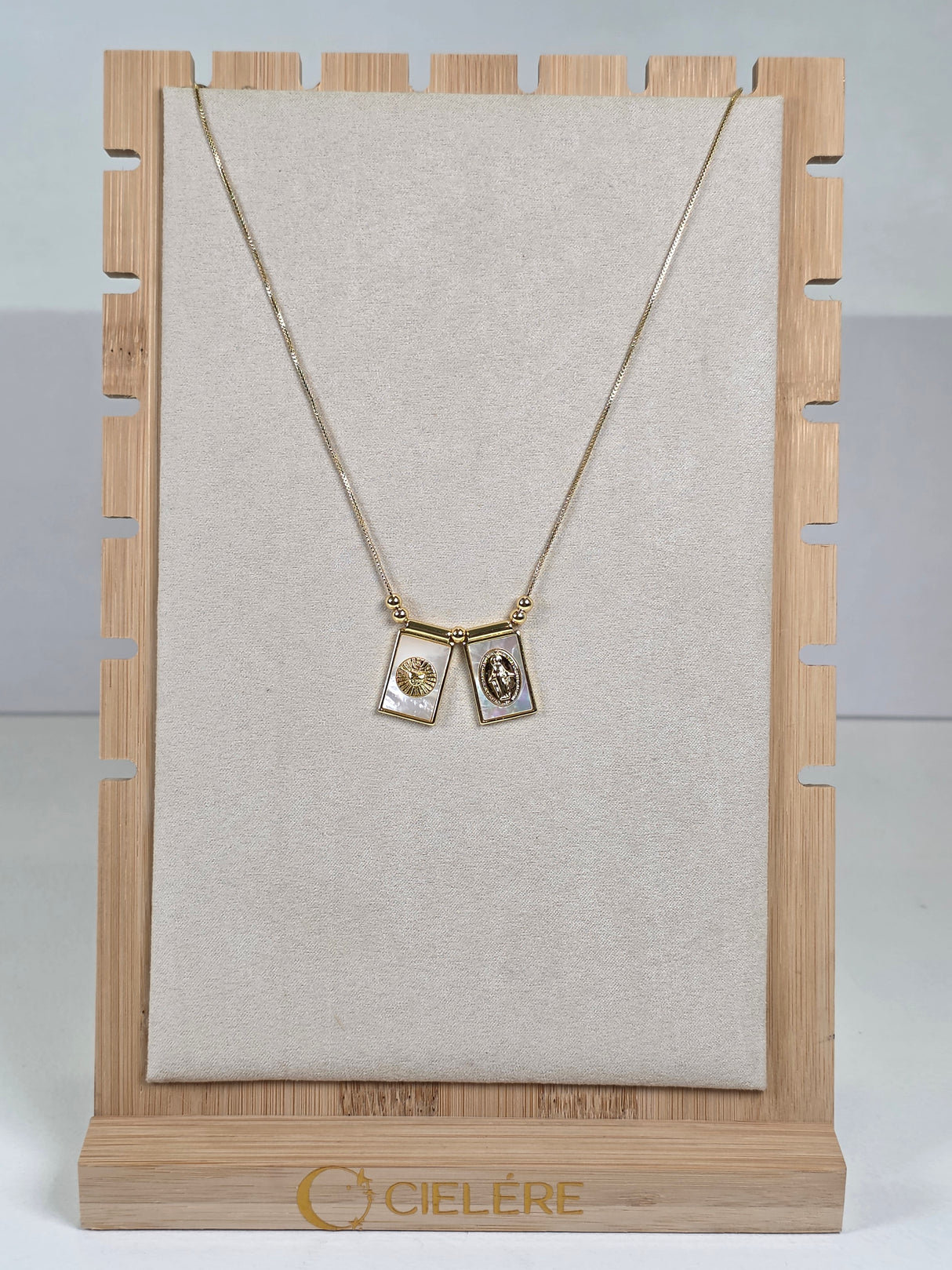 Dual Shell Escapulario Necklace