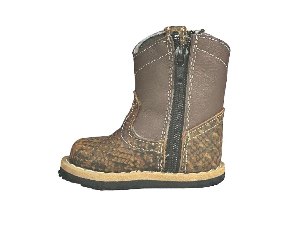 Cielére Baby Western Boot – Snake Print Leather