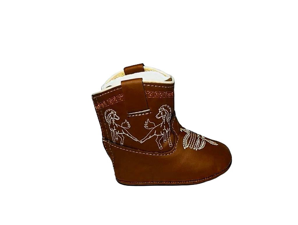 Cielére Baby Western Horse Boot – Brown (Velcro Closure)