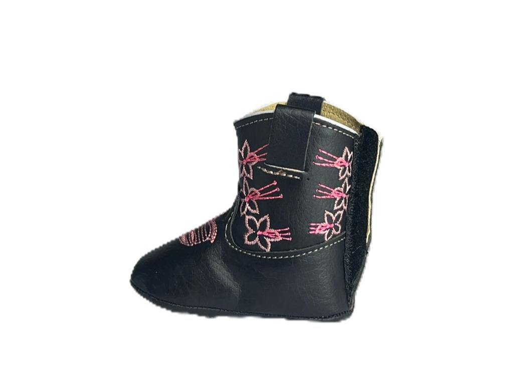 Cielére Baby Western Girl black Boot Pink