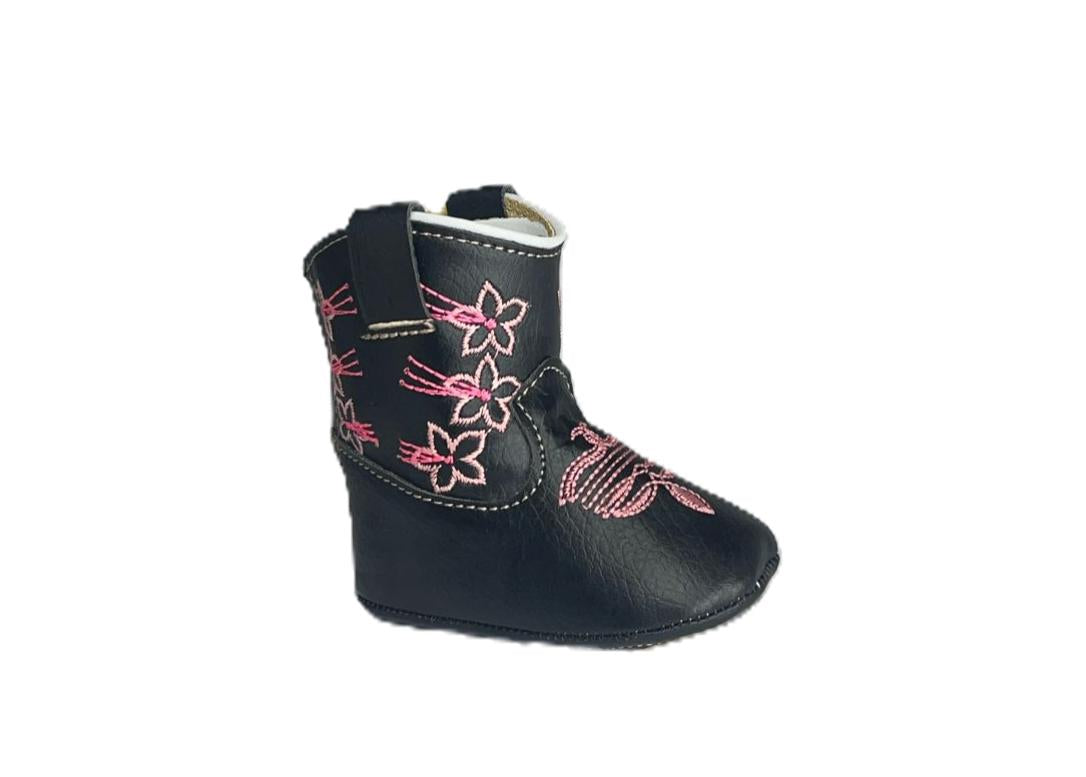 Cielére Baby Western Girl black Boot Pink