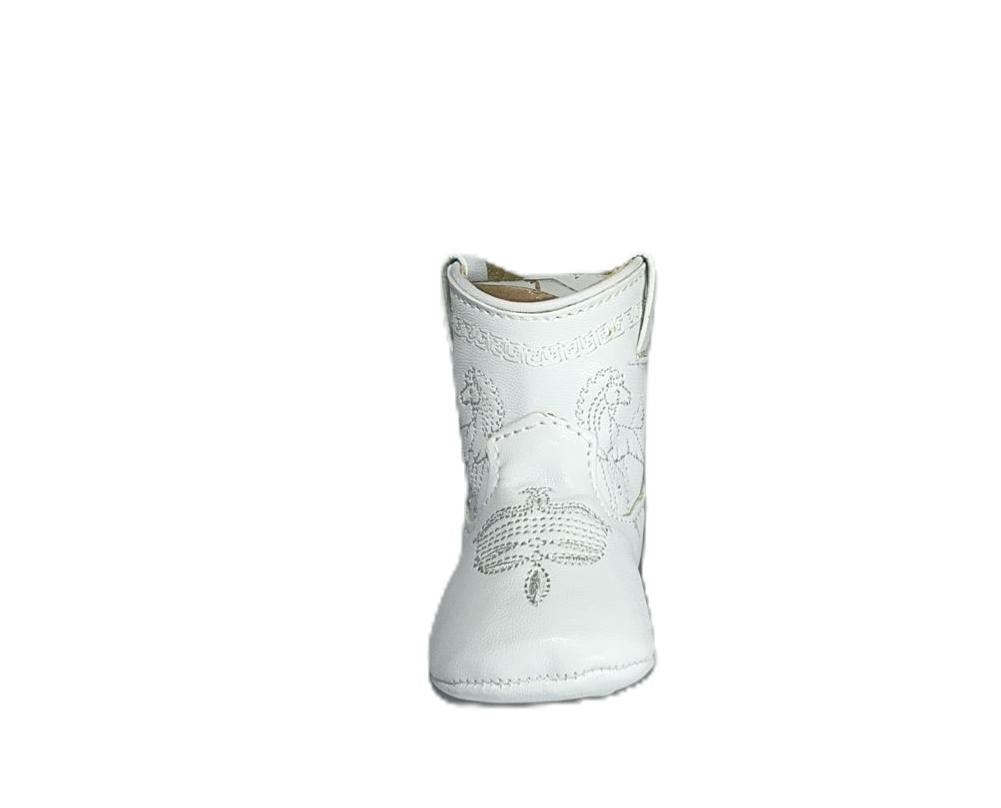 Cielére Baby Western Horse Boot – White (Velcro Closure)