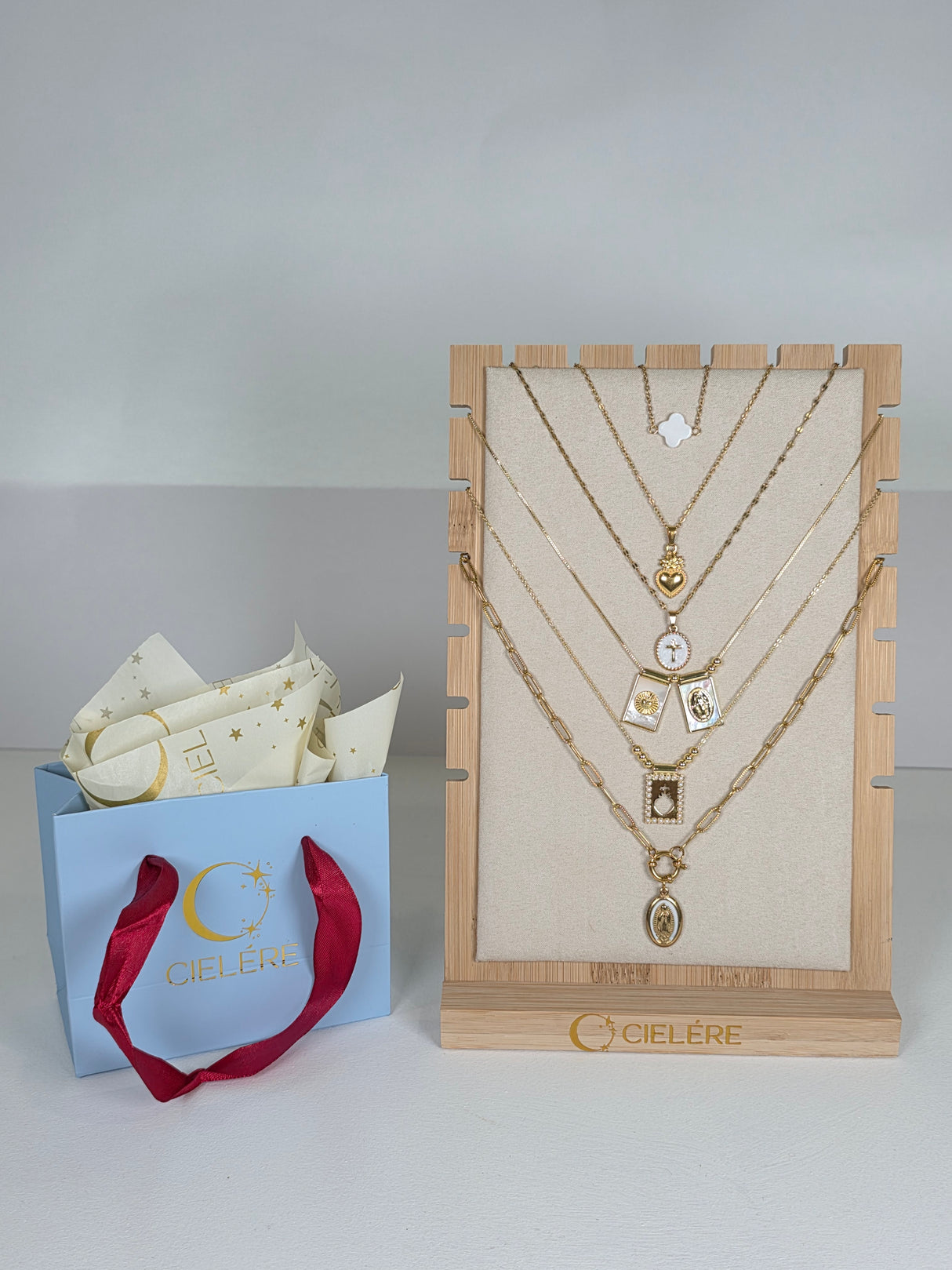 White Clover Charm Necklace