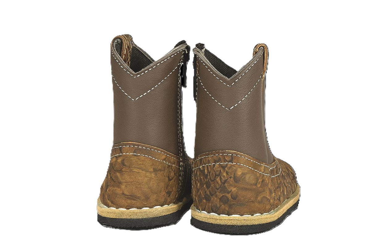 Cielére Baby Western Boot – Snake Print Leather