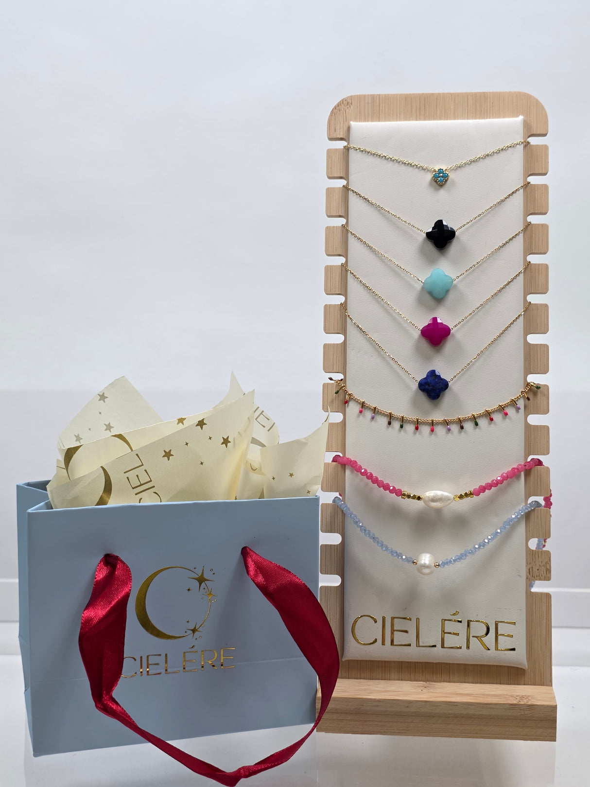 Blue Petal Glow Necklace