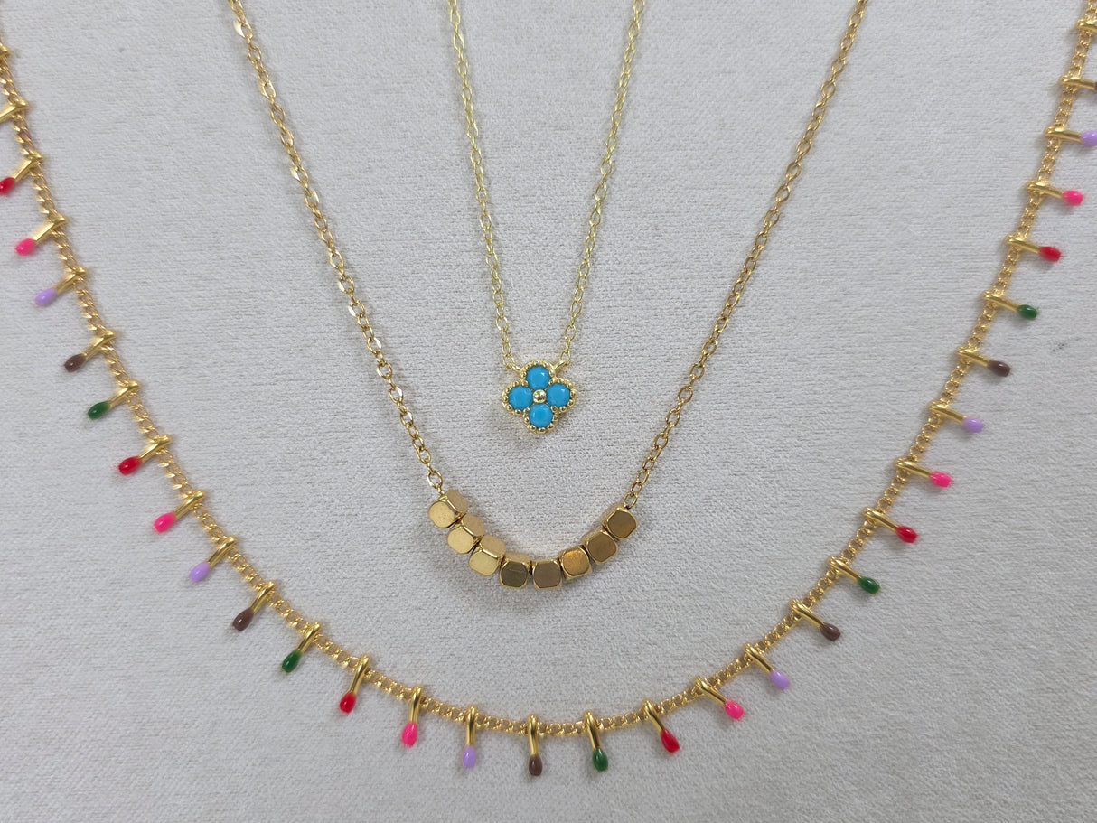 Mini Turquoise Petal Necklace