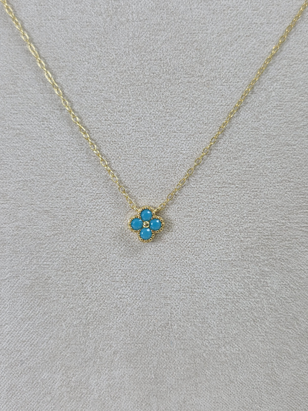 Mini Turquoise Petal Necklace