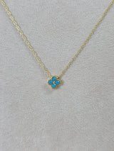 Mini Turquoise Petal Necklace