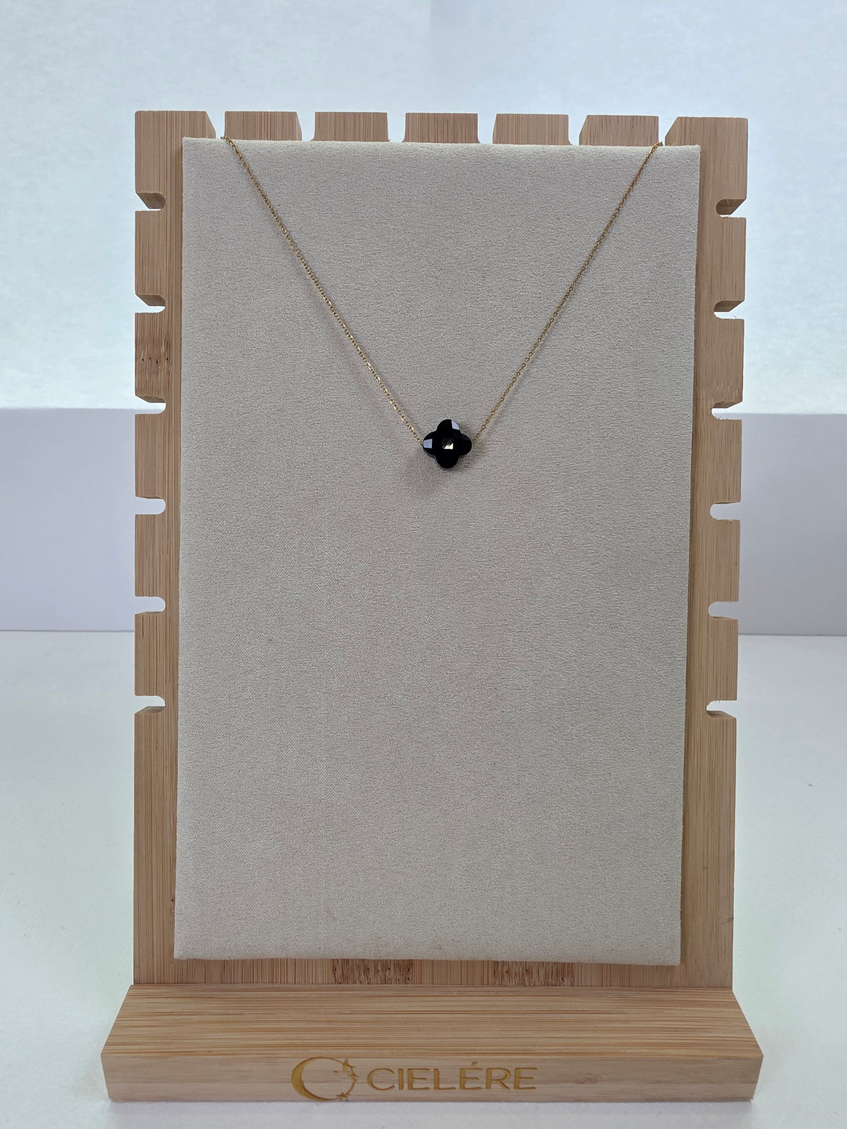 Black Radiant Petal Necklace
