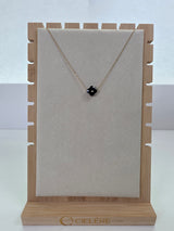 Black Radiant Petal Necklace