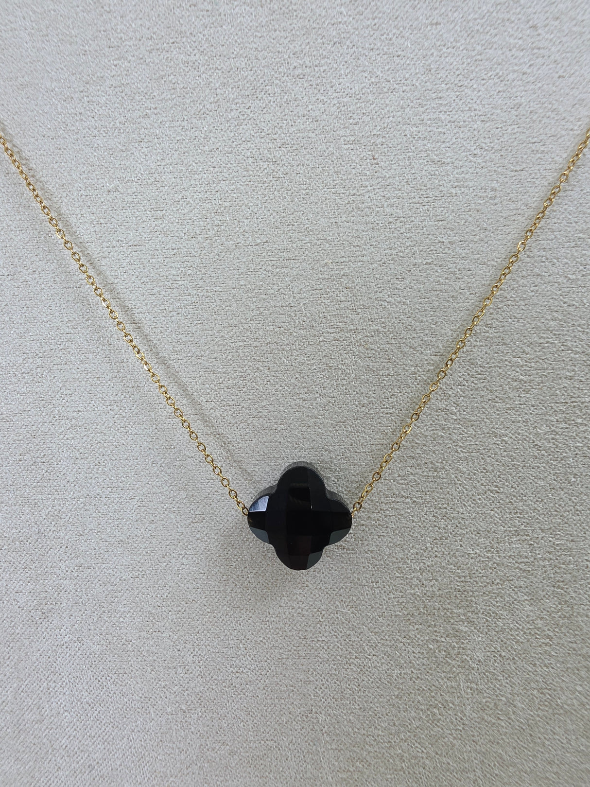 Black Radiant Petal Necklace