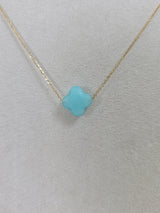 Aqua Radiant Petal Necklace