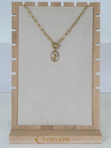 Oval Virgin Mary Necklace