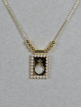 Sacred Heart Pearl-Frame Necklace