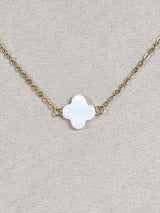 White Clover Charm Necklace