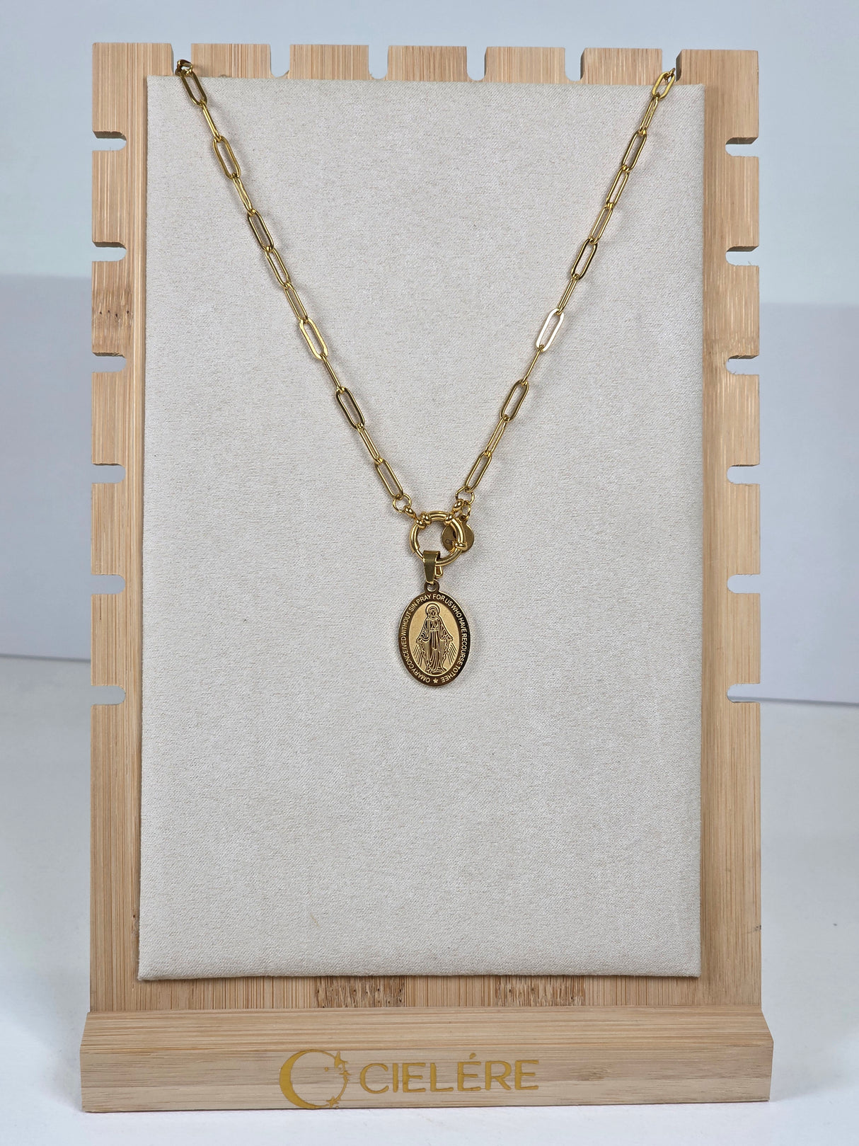 Link Chain Sacred Medal Necklace