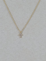 Delicate Crystal Cross Necklace