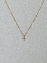 Delicate Crystal Cross Necklace