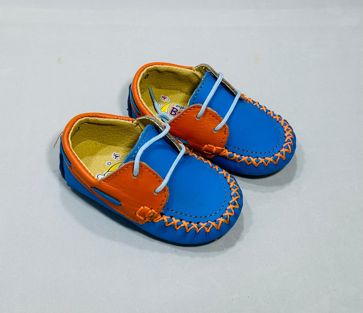 Handcrafted Baby Moccasin – Two-Tone Leather Soft Sole